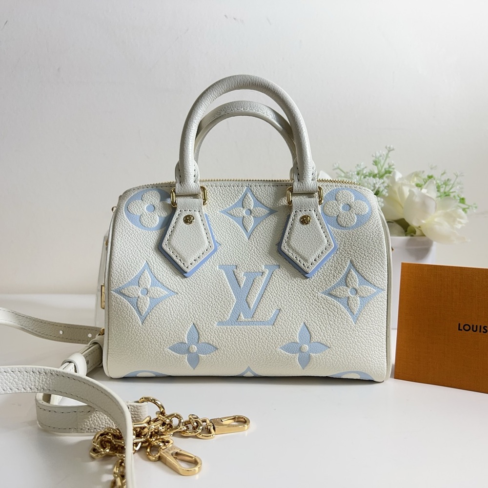Louis Vuitton Monogram Giant Speedy Bandoulière 20 Blue